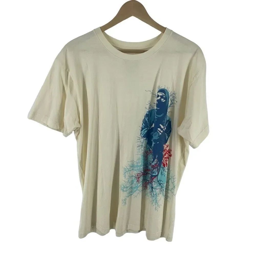 Rhetoric men’s Graphic Tee Short Sleeve T-shirt Crewneck Cotton Cream NWOT XL